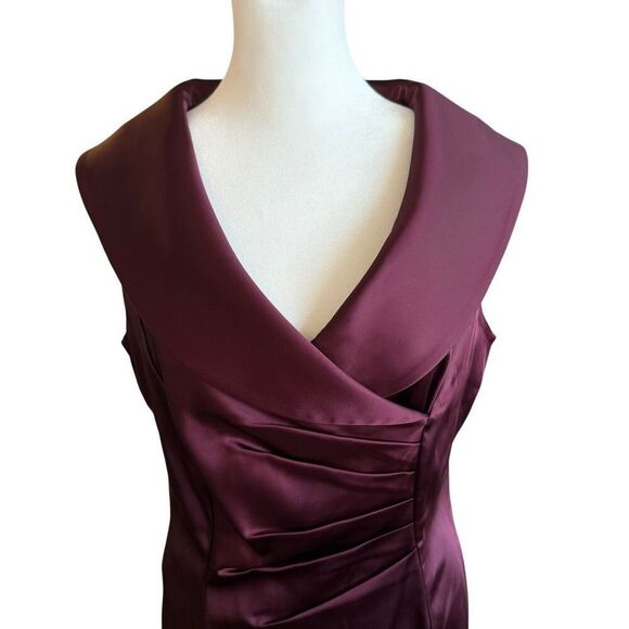 Calvin Klein formal purple wrap dress size 10 - Picture 2 of 4